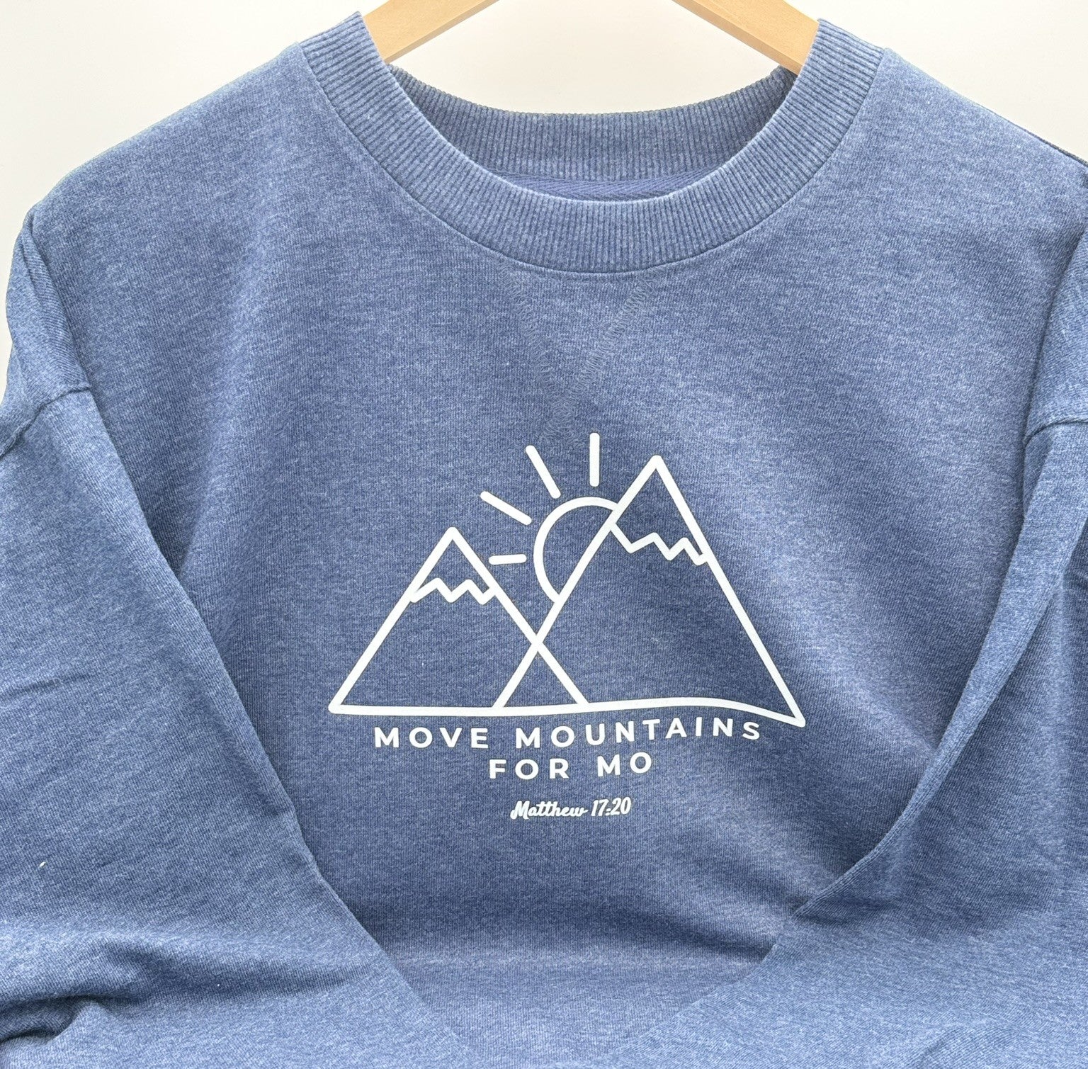 Move Mountains for Mo 💪 Lightweight crew neck
